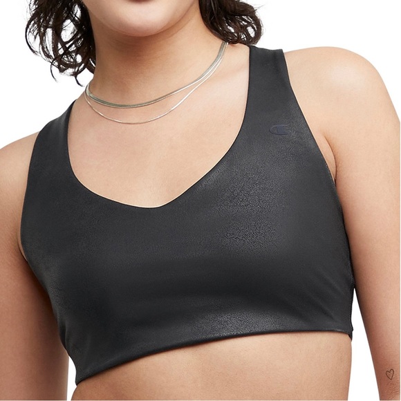 Champion Women's Soft Touch Black Medium Support Sports Bra Size XL 2XL - Picture 1 of 11